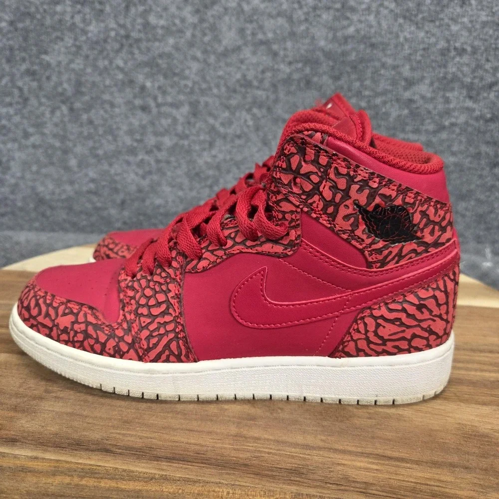 Nike Air Jordan 1 Retro High Premium Shoes Youth Size 5Y Red Elephant 838850-600
